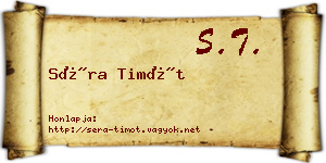 Séra Timót névjegykártya
